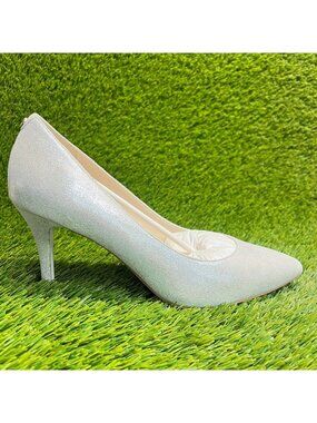 Cole Haan Womens Size 10.5B Silver Classic Outdoor Pointed Toe Pump Heels Shoes